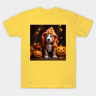 Cute Halloween Pitbull Puppy T-Shirt